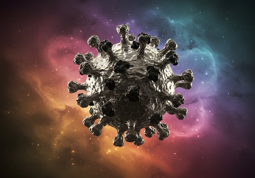 Virus particle nebula background illustration photo