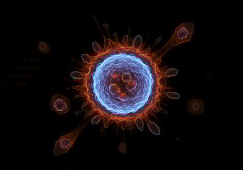 Virus cell structure illustration photo