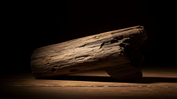 Weathered wood log closeup photo