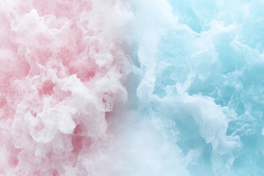 Two different colored water and foam photo