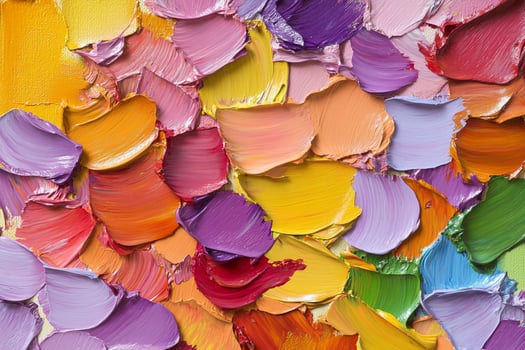 A close up of a colorful paint palette photo