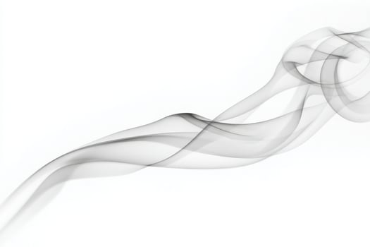 Delicate tendrils of smoke gracefully weave and twist against a light background, forming intriguing shapes. The ethereal movement captivates the viewer with its tranquility and elegance. photo