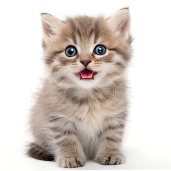 Adorable Fluffy Kitten Portrait photo