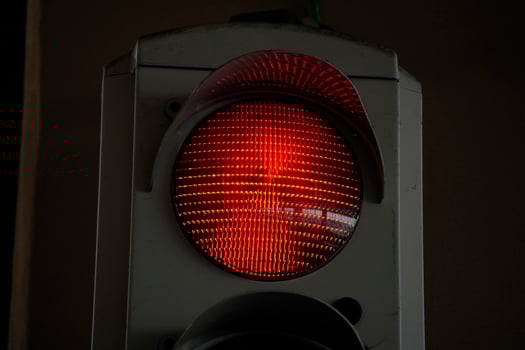 red light traffic stop detail photo