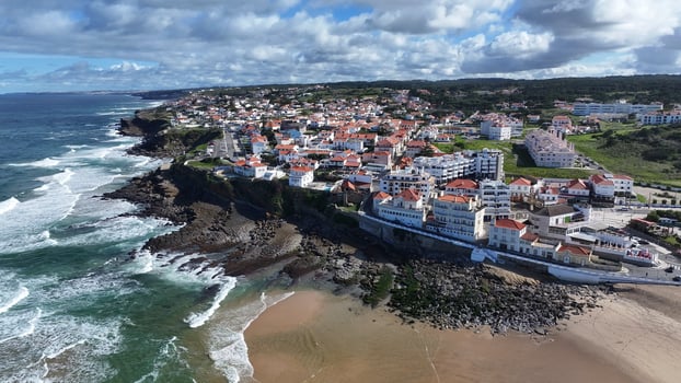 Above Apple Beach in Sintra Lisbon District in Portugal . Beautiful Landscape. photo