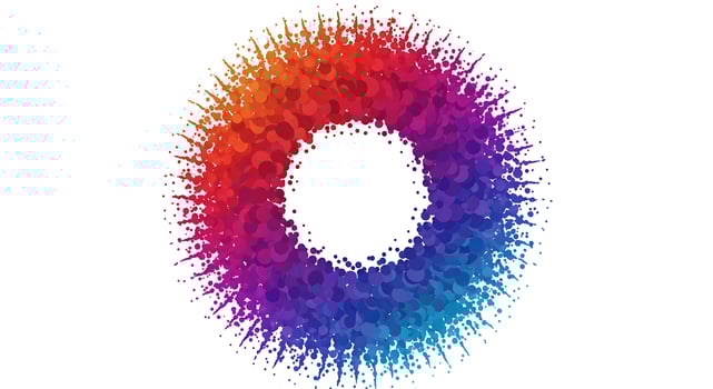 Abstract Circle Design with Colorful Dotted Gradient photo