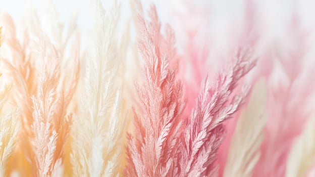 Colorful pampas grass arrangement brightens space photo