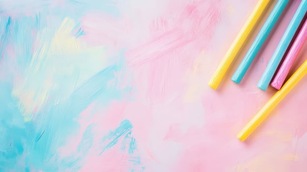 Chalk colors on pastel for creativity photo