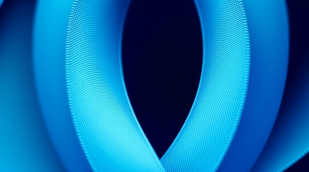 Macro-level ribbon imagery used to create a sharp, clean-lined logo with organized symmetry. photo
