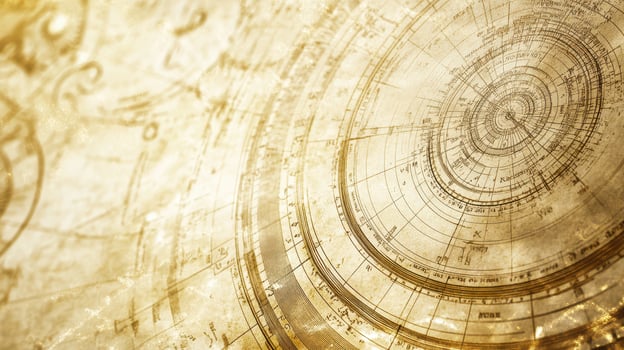 Intricate vintage celestial map photo