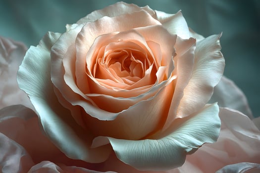 Exquisite Peach Rose Close-Up Nature's Elegance for Floral Design and Decor photo