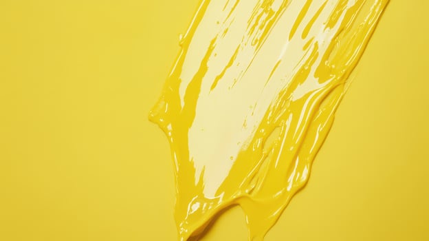 Bright yellow paint smear on a vivid background photo