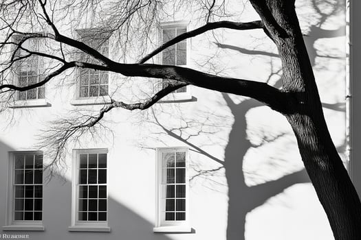 White house, washington dc, usa, black and white photo