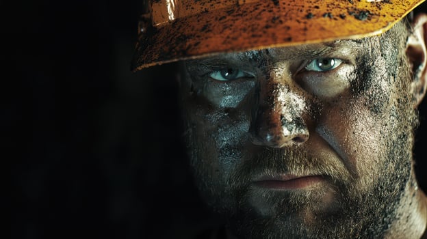 Resolute miner working underground photo
