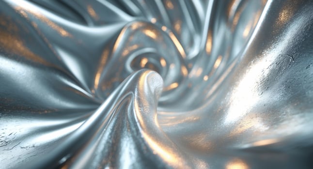 A metallic swirl of silver and gold photo