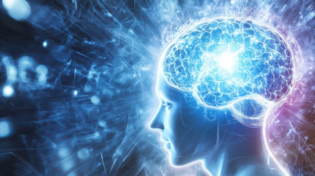 Conceptual representation of human brain activity photo