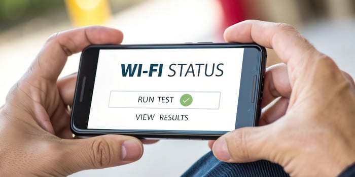 Wifi status on smartphone photo