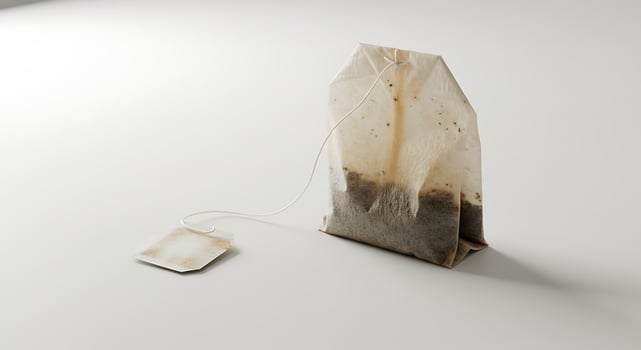 A tea bag with a tea bag inside it photo