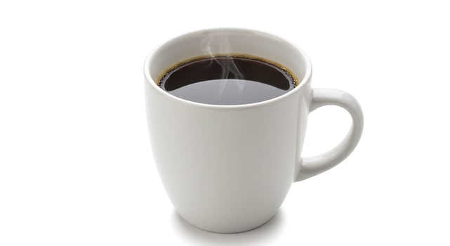A cup of coffee on a white background photo