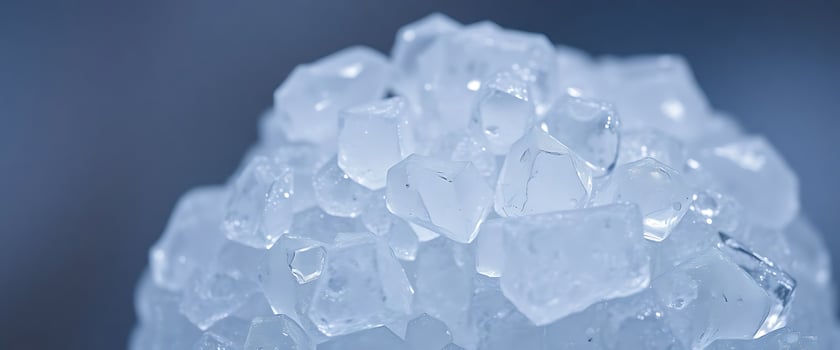 bunch of ice cubes sitting on top of a table photo