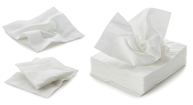 Several white tissues and a folded one photo