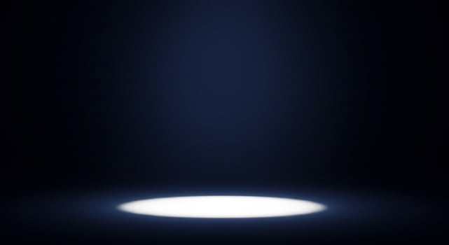 A spotlight is shining in the dark photo