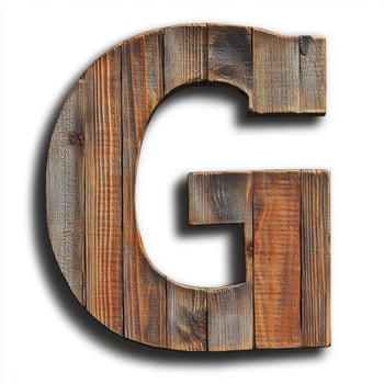 Rustic Wooden Letter G - Distressed Reclaimed Wood Wall Art photo