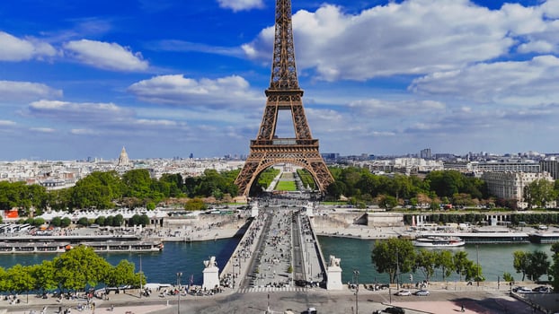Scenic Paris Skyline at Paris France Island France. Beautiful Landscape. photo