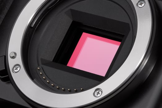 Camera image sensor close up photo