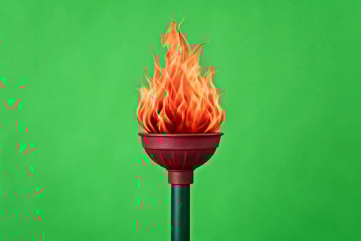 Burning Incense in Royal Ornate Fire Bowl with Green Background photo