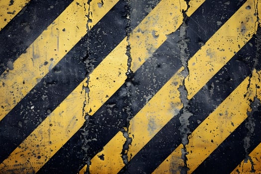 A close up of a yellow and black striped warning sign photo