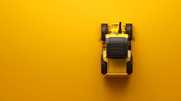 A yellow toy car on a yellow background photo