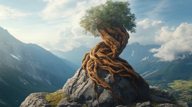 Twisted Tree on Mountaintop photo