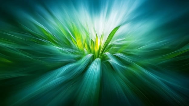 Vibrant Green Plant with Bright Light Abstract Background photo