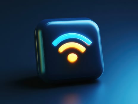 Modern wireless connectivity symbol in vibrant colors photo