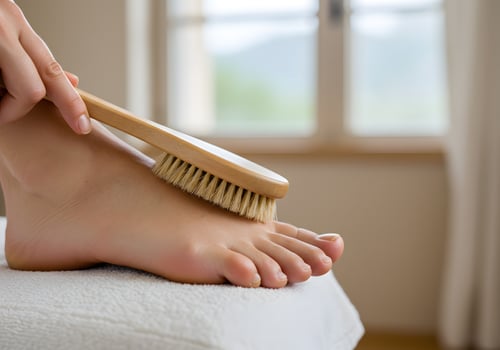 Foot care routine brush photo