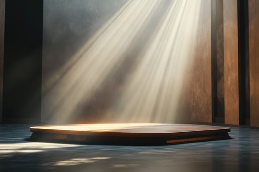 an empty room with sunlight shining through the window photo