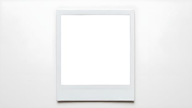 Blank instant photo frame on white background