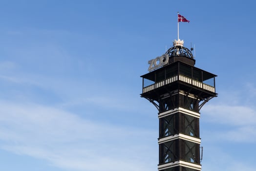 Copenhagen, Denmark - January 13, 2016. Photograph of the observational tower in the zoo in Copenhagen. photo