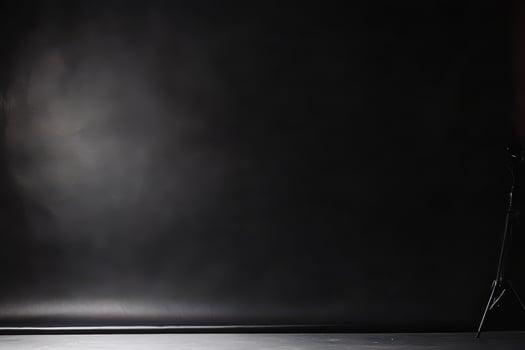 Empty stage with dark background and stand photo