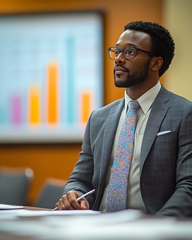 Hiring strategy visualization with retention rate and diversity charts photo