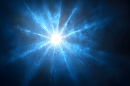 Radiant Blue Burst Abstract for Space and Energy Themes in Creative Design photo