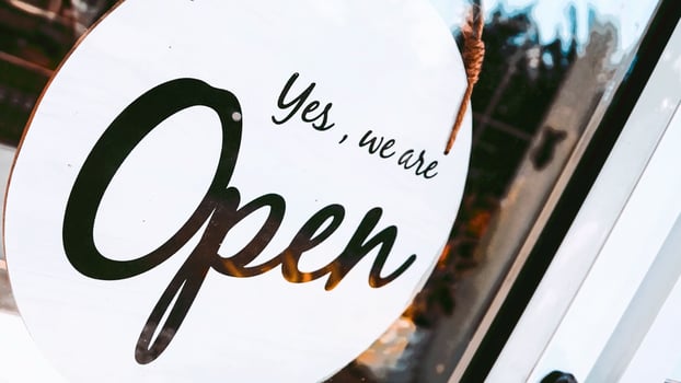 Yes we are open sign photo