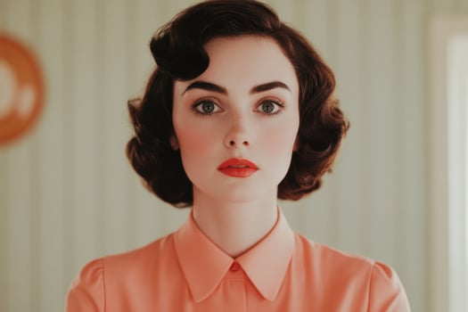 Vintage Beauty A Timeless Portrait of a Woman photo