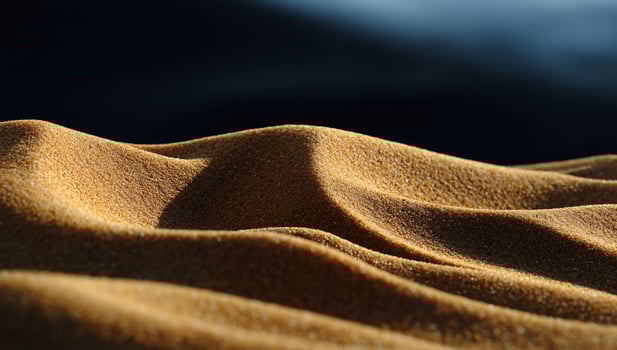 Close-up desert sand dunes, warm tones photo