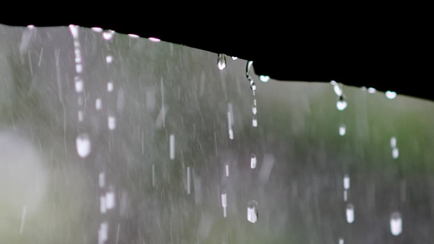 Raindrops falling from the sky photo