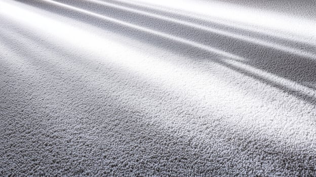 A white carpet with sunlight shining through it photo