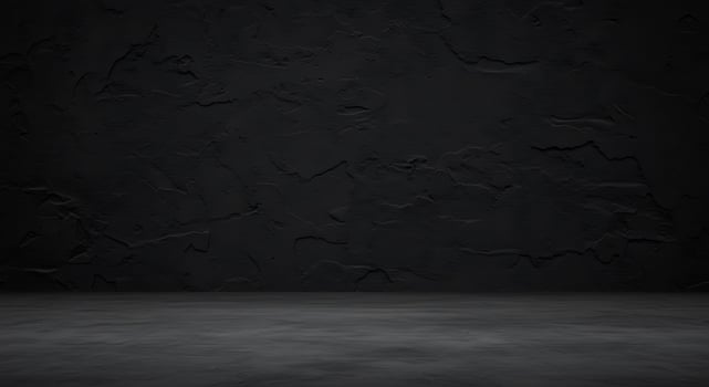 Dark concrete wall background with black texture photo