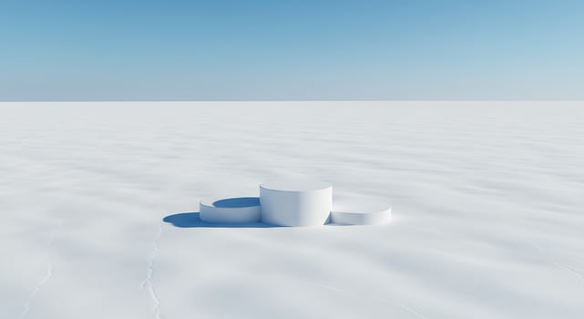 A 3d rendering of a snow covered field photo