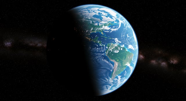 The earth is seen from space photo